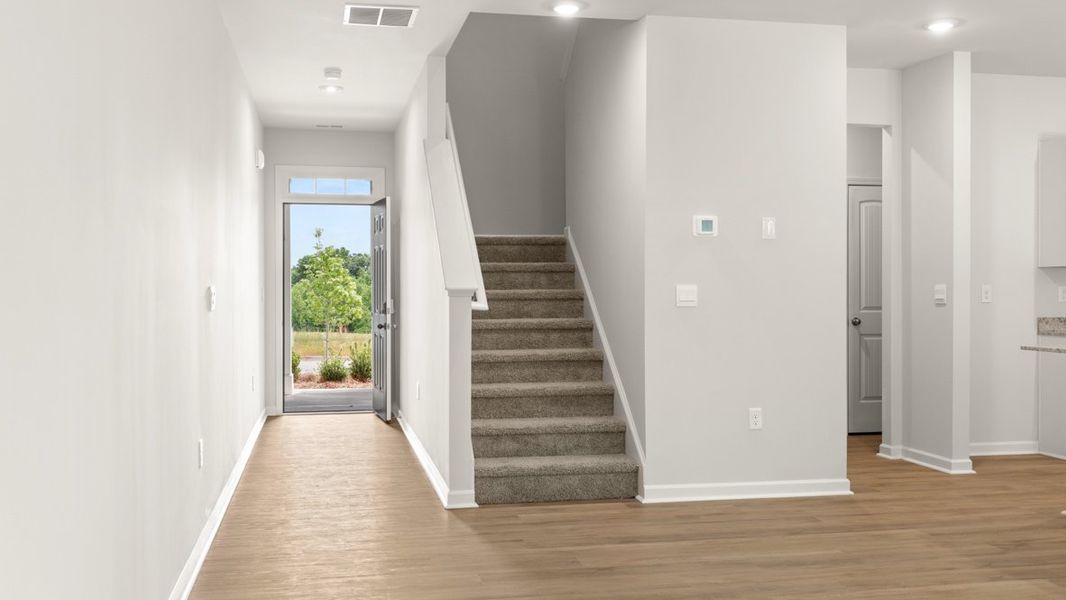 Representative unfurnished interior of a home built from the Salisbury by D.R. Horton in Oconee Overlook Townhomes, Gainesville (Image 12). Representative unfurnished interior of a home built from the Salisbury by D.R. Horton in Oconee Overlook Townhomes, Gainesville (Image 12).