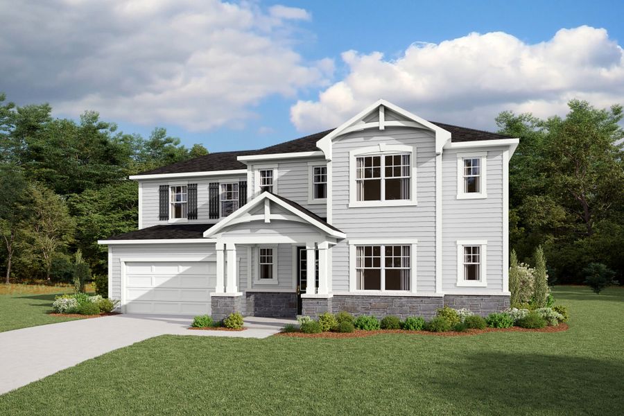 Representative exterior photo of a completed home built from the Eldorado by Mattamy Homes in Madison Park, Lillington, NC (Image 21).