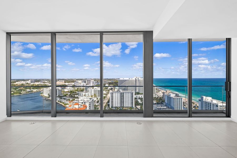 Ocean and Intracoastal view from 24th Floor NW corner living room Ocean and Intracoastal view from 24th Floor NW corner living room