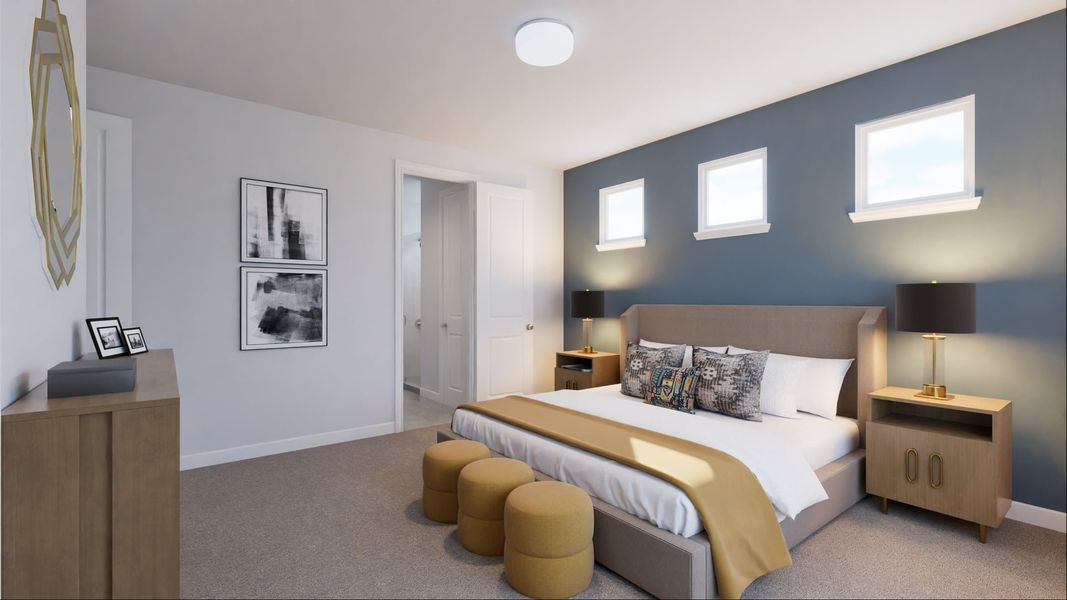 Furnished interior view inside a new home in Novel, Austin (Image 11).