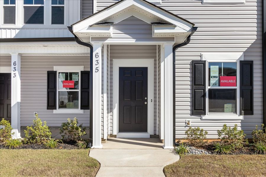 Front Exterior | 635 Hampton Drive, Townhome in Windsor by Ivey Homes