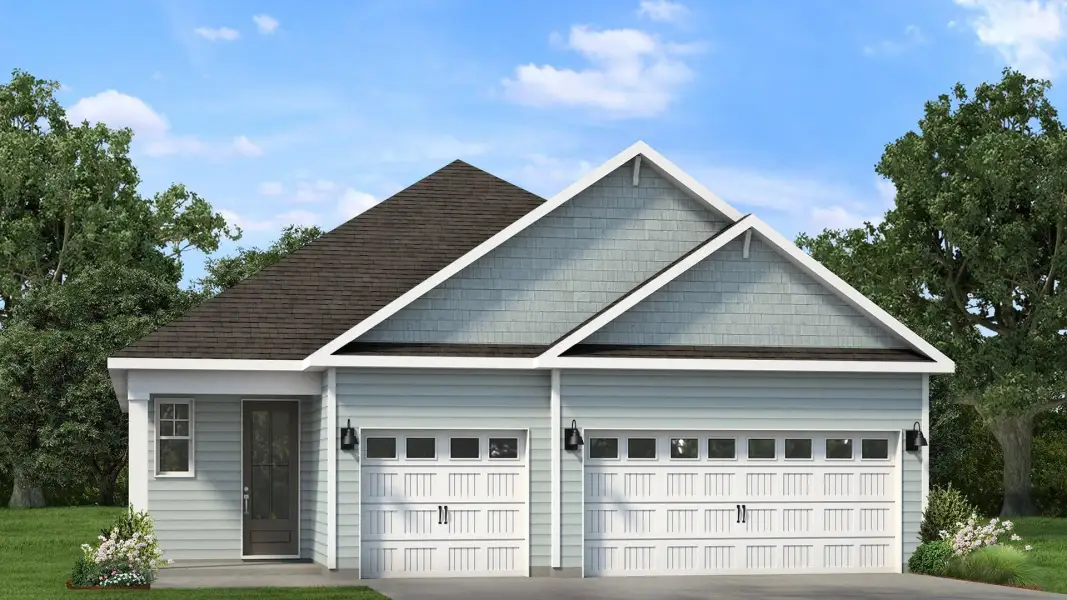Representative exterior photo of a completed home built from the Lily by D.R. Horton in The Sanctuary at East Argent, Ridgeland, SC (Image 4). Representative exterior photo of a completed home built from the Lily by D.R. Horton in The Sanctuary at East Argent, Ridgeland, SC (Image 4).
