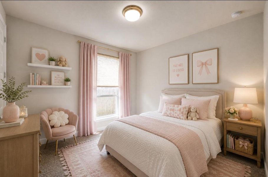 Virtually Staged 4th Bedroom