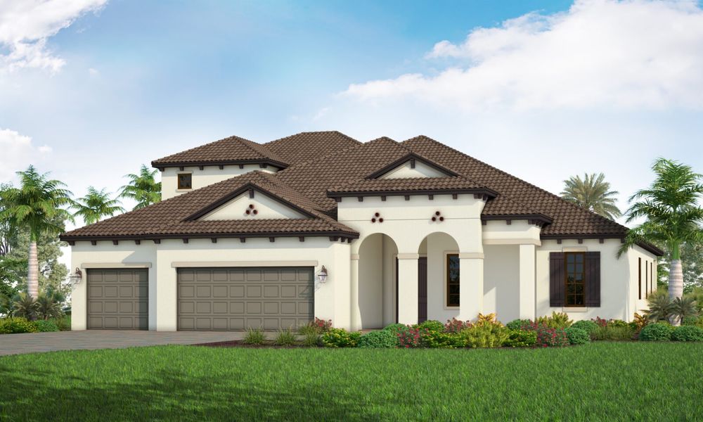 Representative exterior photo of a completed home built from the Kiawah 2 by Neal Communities in SkySail, Naples, FL (Image 2).