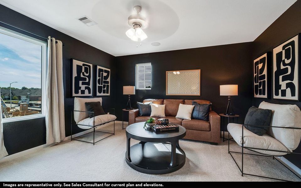 Furnished interior view inside a new home in Sweetgrass Village, Crosby (Image 19).