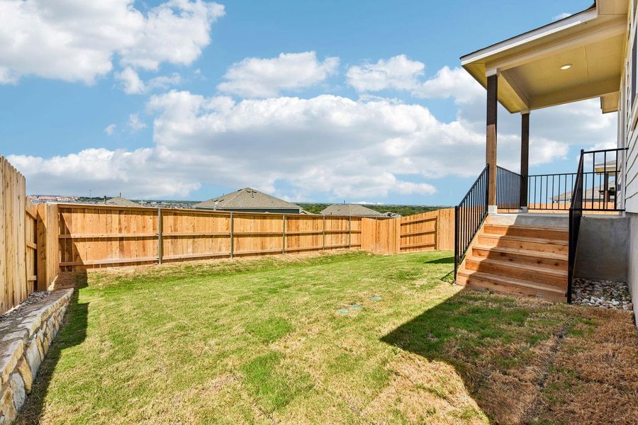 Exterior details and patio area of a home in Cloverleaf, Austin (Image 28).