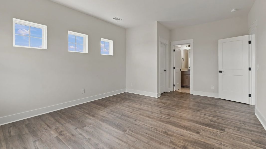 View from bedroom of upstairs living area.