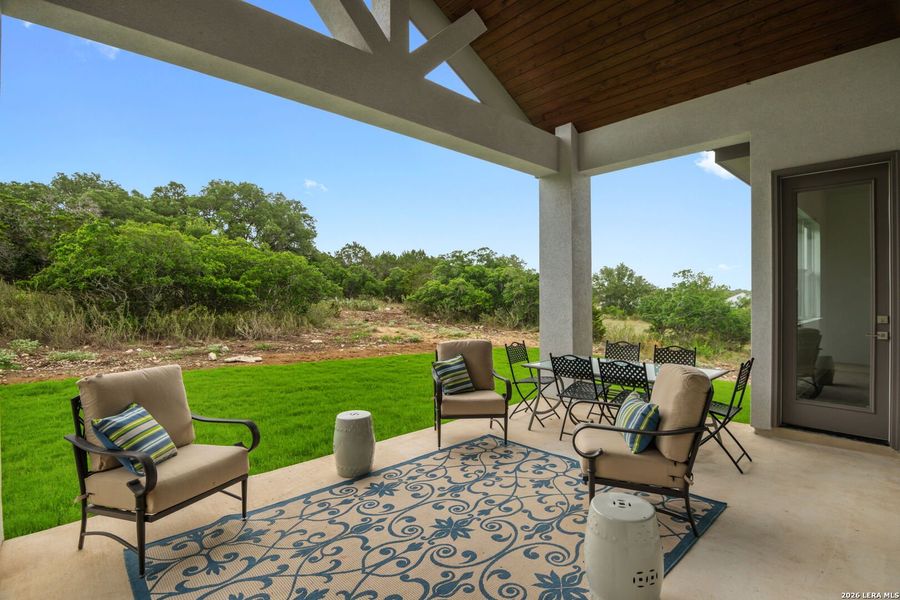 Exterior details and patio area of a home in , Fischer (Image 25).