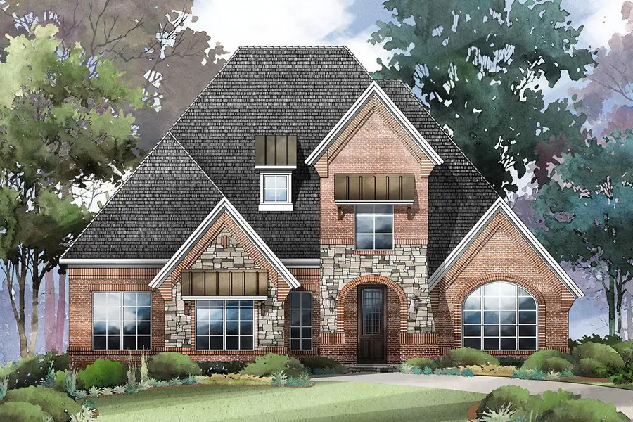 Representative exterior photo of a completed home built from the Grand Whitehall by Grand Homes in Somercrest, Midlothian, TX (Image 26).