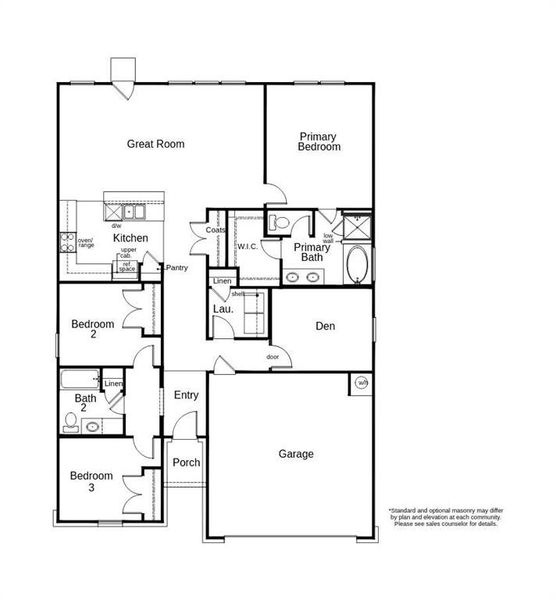 This floor plan features 3 bedrooms, 2 full baths, and over 1,600 square feet of living space.