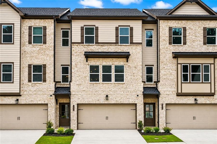 Front exterior of a new home in , Norcross, GA, highlighting curb appeal (Image 2). Front exterior of a new home in , Norcross, GA, highlighting curb appeal (Image 2).