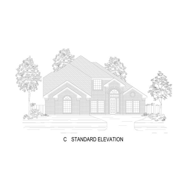 Representative rendering of the exterior for the Birchwood 2FSW (w/Media) by First Texas Homes (Image 9).