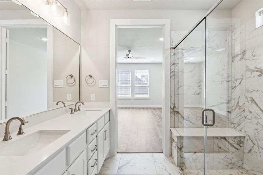 Furnished interior view inside a new home in Painted Tree Woodland West, McKinney (Image 13).