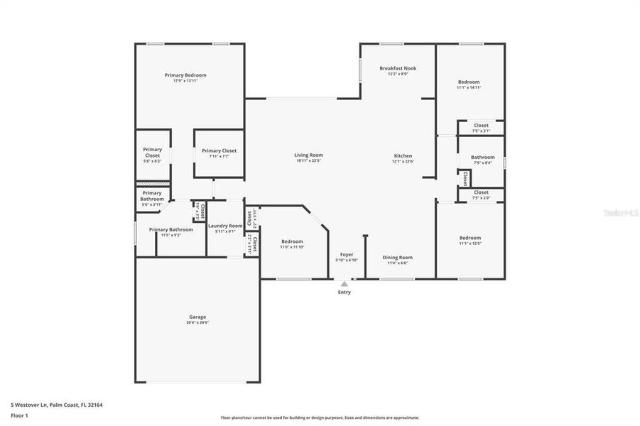 2D floor plan layout of this home in , Palm Coast, FL (Image 5).
