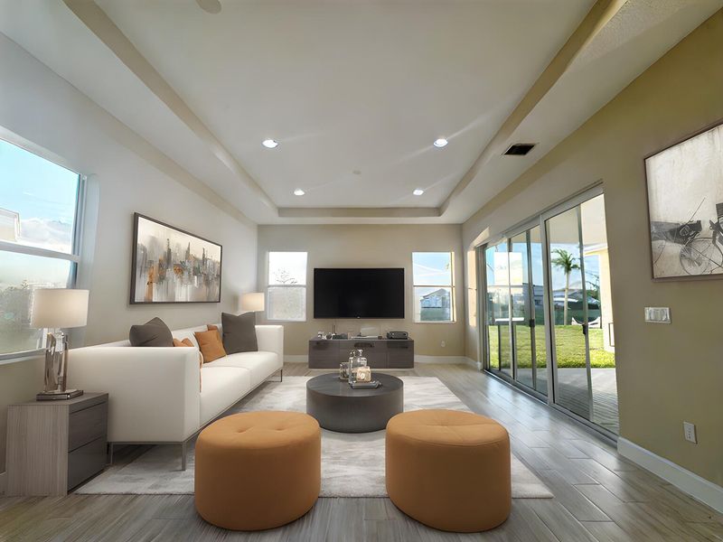 Furnished interior view inside a new home in Westlake, Loxahatchee (Image 17).