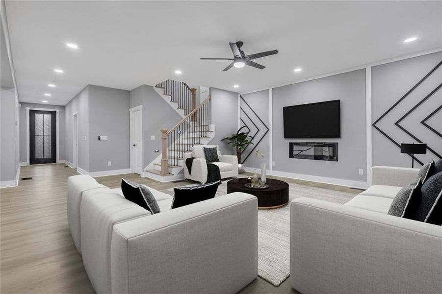 Furnished interior view inside a new home in , Fairburn (Image 9).