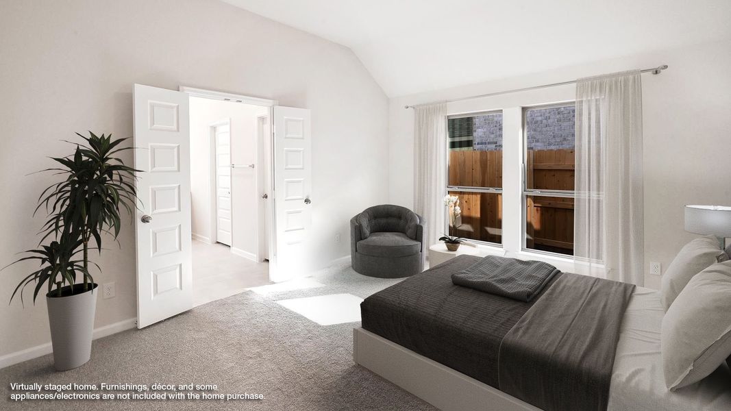 Furnished interior view inside a new home in Crosswinds 40', Kyle (Image 5).