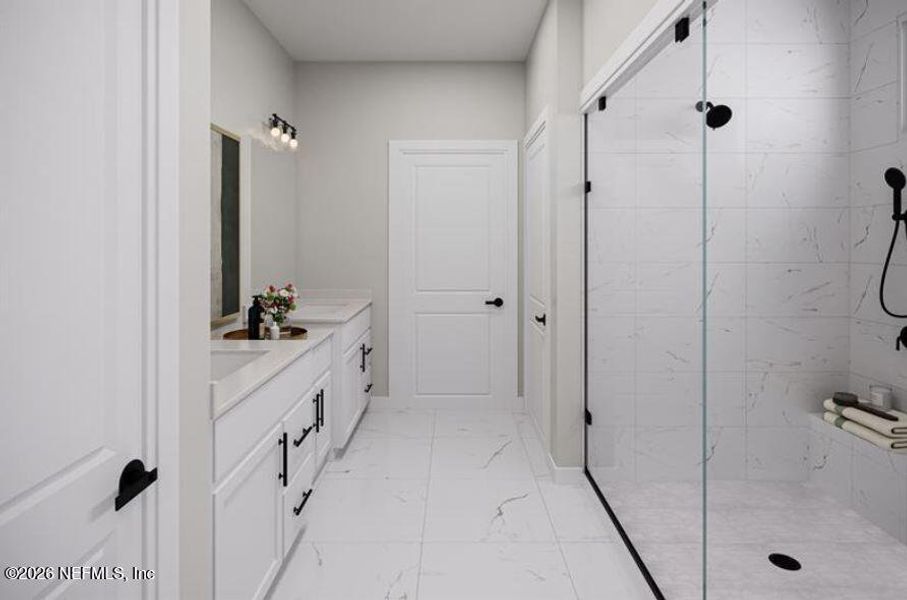Furnished interior view inside a new home in Seminole Palms Single-Family Homes, Palm Coast (Image 6).