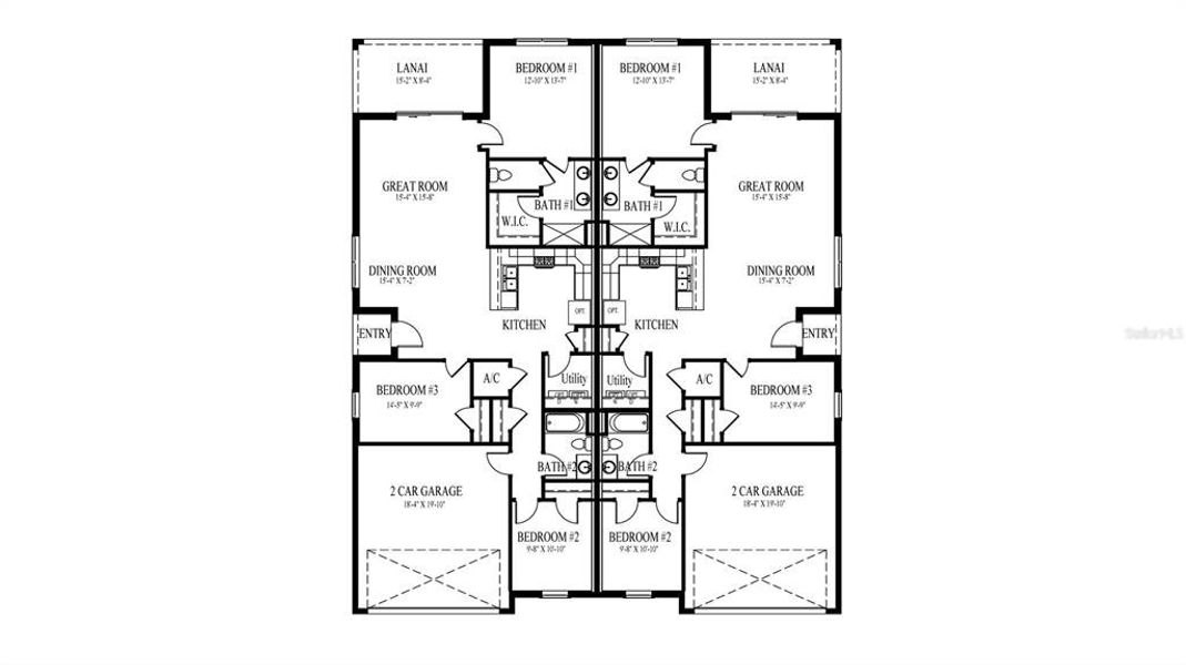 2D floor plan layout of this home in Heritage Lake Park, Punta Gorda, FL (Image 4).