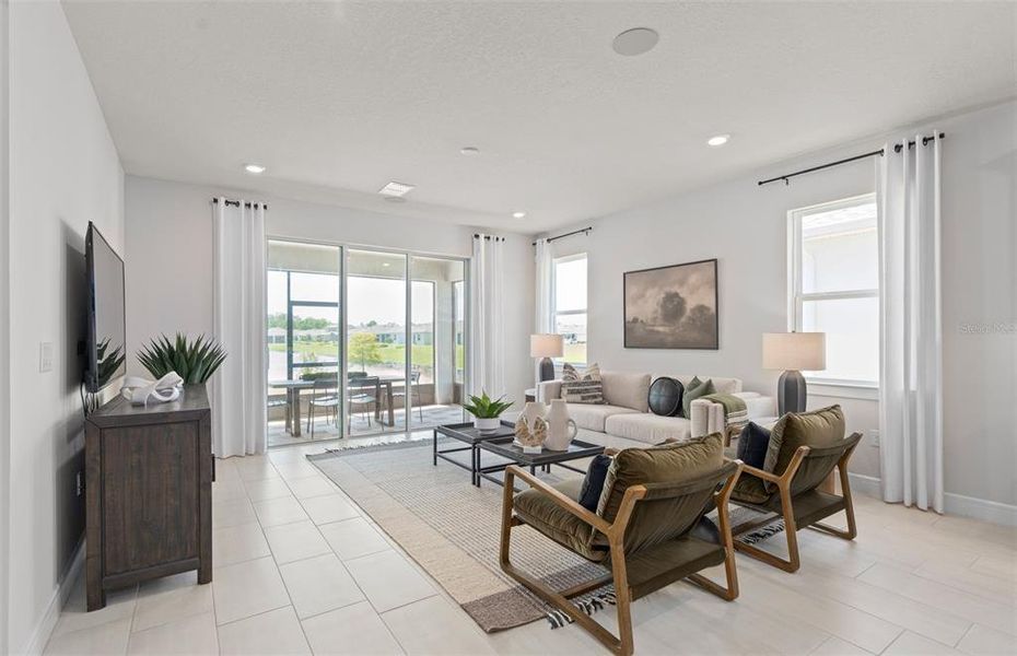 Furnished interior view inside a new home in Del Webb Sunbridge, St. Cloud (Image 5).