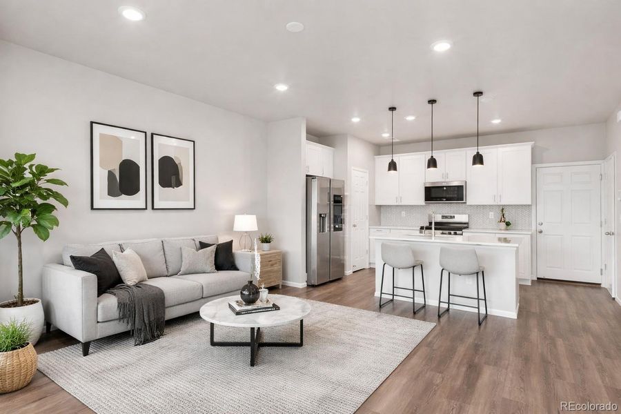 Furnished interior view inside a new home in , Littleton (Image 20).