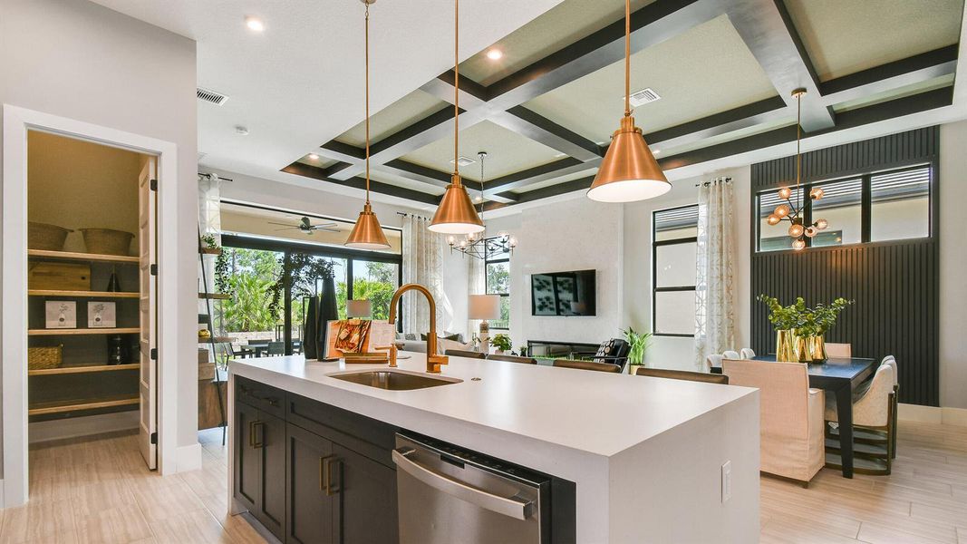 MOS-Madison Model - Island Kitchen into