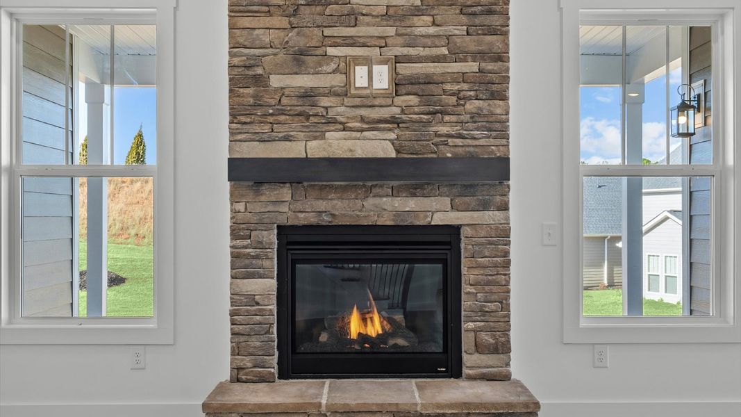 Accomplished layout centers around a spacious family room with exceptional flow and flexibility