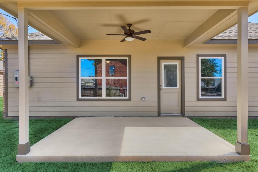 Exterior details and patio area of a home in , Willis (Image 32). Exterior details and patio area of a home in , Willis (Image 32).