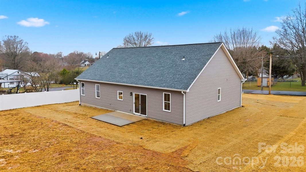 Exterior details and patio area of a home in , Maiden (Image 3).