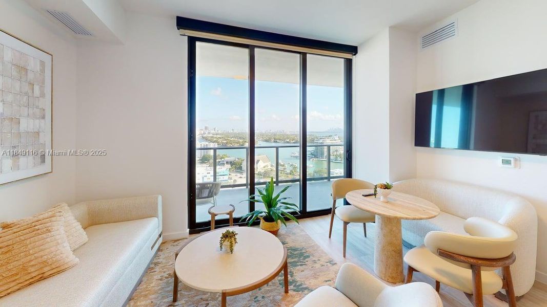 Furnished interior view inside a new home in , Miami Beach (Image 4).