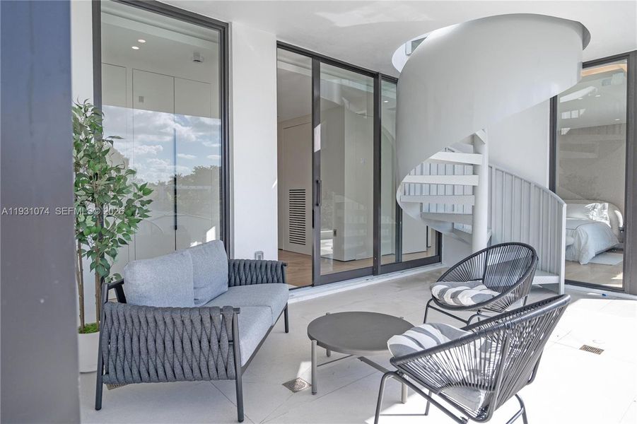 Exterior details and patio area of a home in , Miami Beach (Image 35).