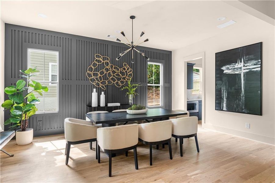 Furnished interior view inside a new home in , Atlanta (Image 12).