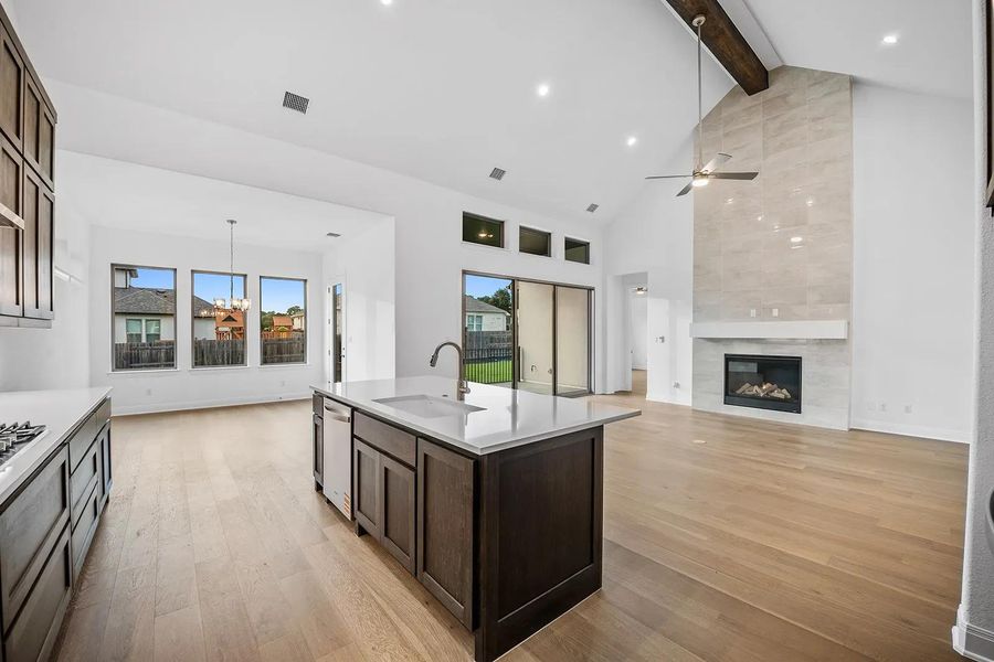 Furnished interior view inside a new home in Caliterra - 70', Dripping Springs (Image 6). Furnished interior view inside a new home in Caliterra - 70', Dripping Springs (Image 6).