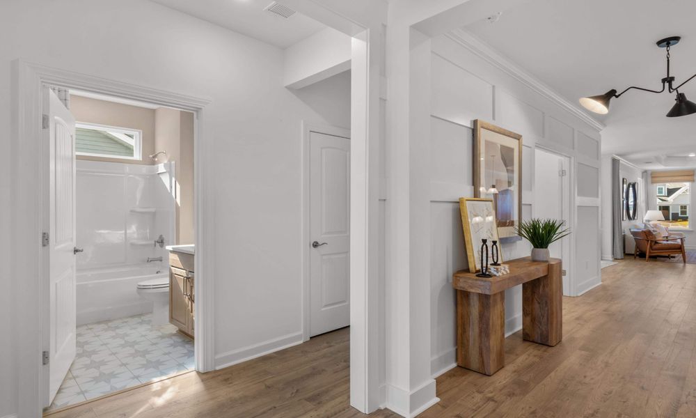 Furnished interior view inside a new home in Bridgewater - Shorehaven Village, Little River (Image 33).