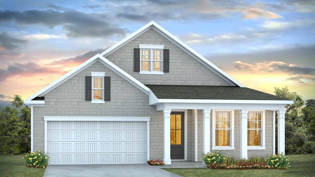Representative exterior photo of a completed home built from the Darby by D.R. Horton in Old Chapin Reserve, Lexington, SC (Image 22).