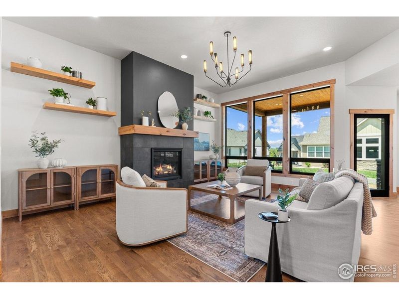 Furnished interior view inside a new home in Harvest Ridge, Berthoud (Image 7).