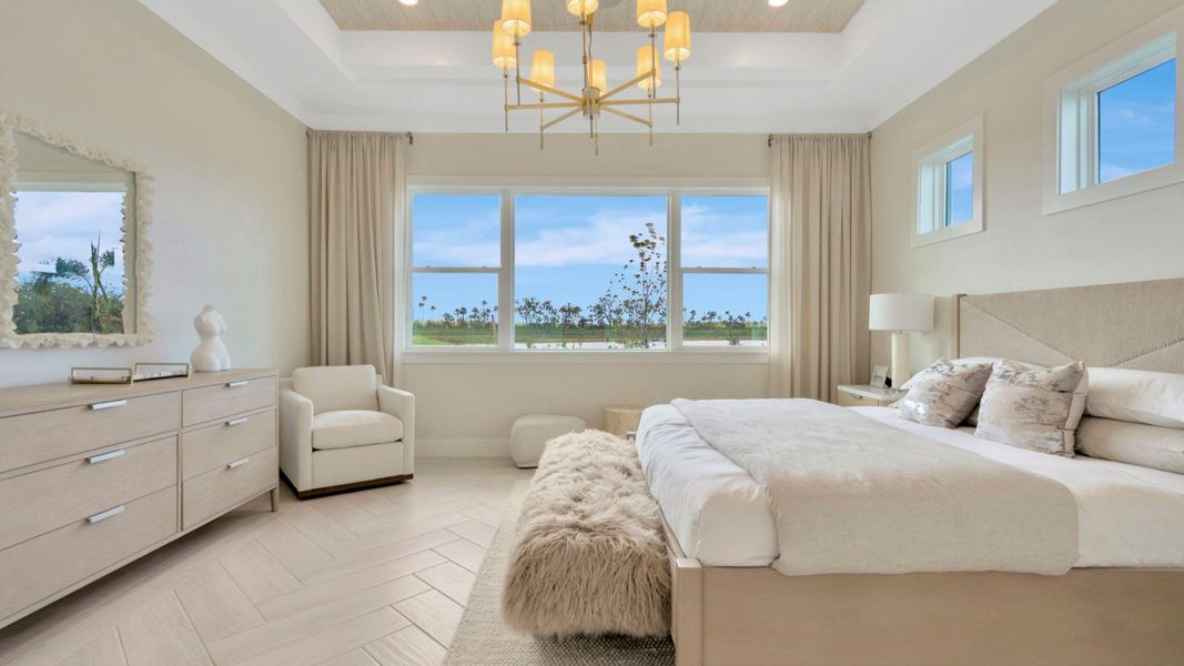 The Primary Bedroom of another Grand Sabal Model which is available at Serengeti.