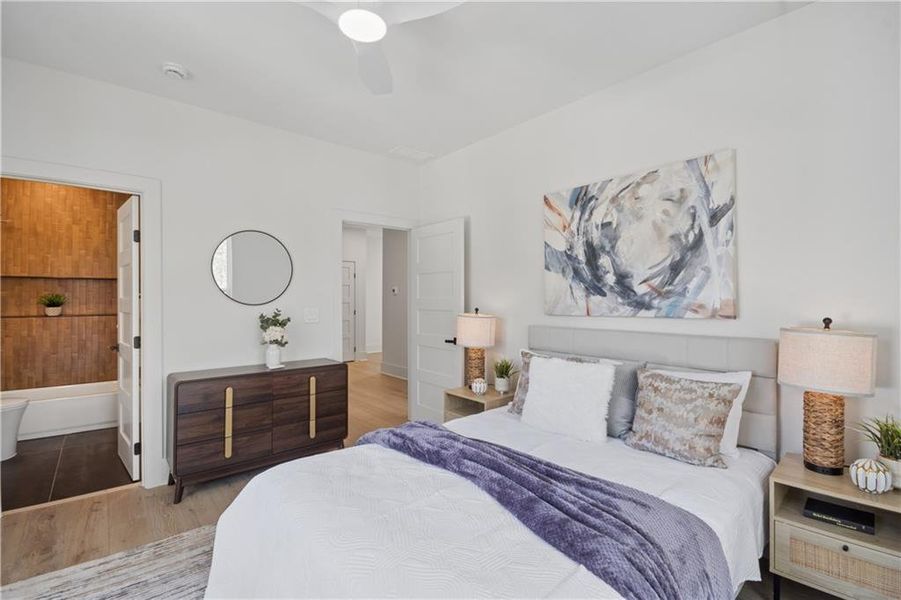 Furnished interior view inside a new home in , Atlanta (Image 36).