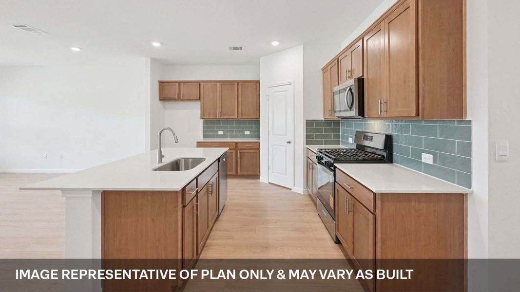 Representative furnished interior of a home built from the The Ozark by D.R. Horton in Bar W Ranch, Leander (Image 4).