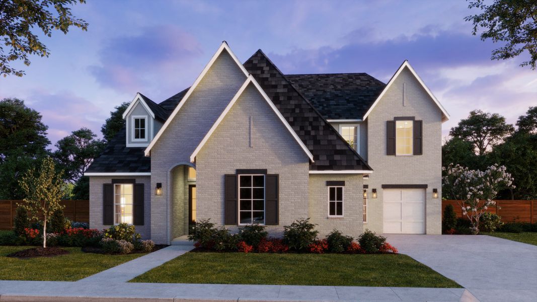 Representative exterior photo of a completed home built from the Hudson II by Southgate Homes in Windsong Ranch 71' Series, Prosper, TX (Image 8).
