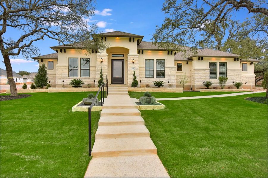 Representative exterior photo of a completed home built from the Catalina by Giddens Homes in Clearwater Ranch, Liberty Hill, TX (Image 31).