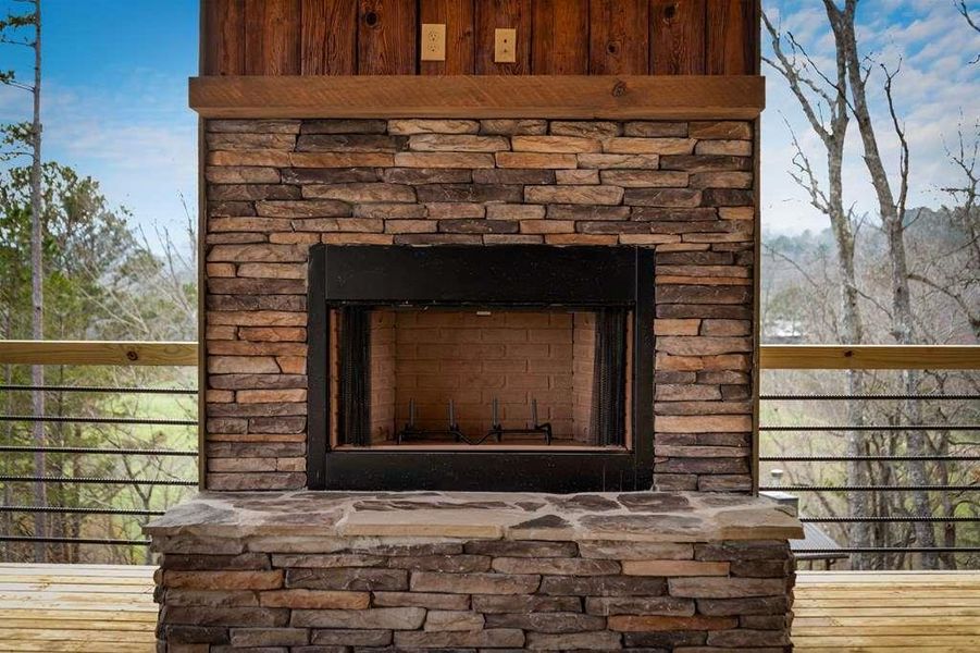 Exterior details and patio area of a home in , Blue Ridge (Image 22). Exterior details and patio area of a home in , Blue Ridge (Image 22).