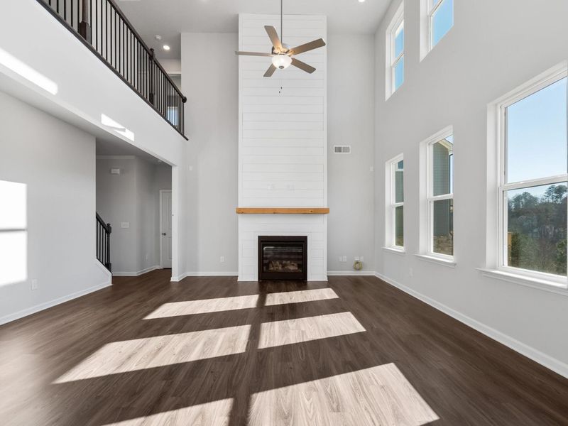 Representative unfurnished interior of a home built from the The Danbury C by Davidson Homes LLC in Melody Lakeside Estates, Buford (Image 20). Representative unfurnished interior of a home built from the The Danbury C by Davidson Homes LLC in Melody Lakeside Estates, Buford (Image 20).