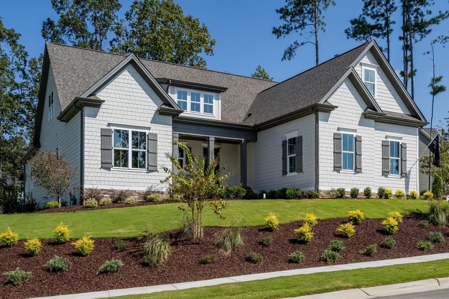 Representative exterior photo of a completed home built from the Covington by Homes by Dickerson in Cattail, Clayton, NC (Image 10). Representative exterior photo of a completed home built from the Covington by Homes by Dickerson in Cattail, Clayton, NC (Image 10).