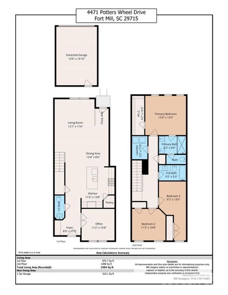 2D floor plan layout of this home in , Fort Mill, SC (Image 3).