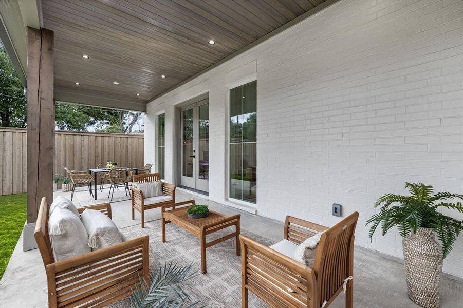 Exterior details and patio area of a home in , Dallas (Image 21). Exterior details and patio area of a home in , Dallas (Image 21).