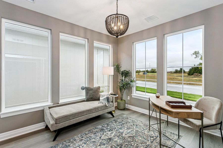 Furnished interior view inside a new home in The Courtyards at The Moorings, Wichita (Image 10). Furnished interior view inside a new home in The Courtyards at The Moorings, Wichita (Image 10).
