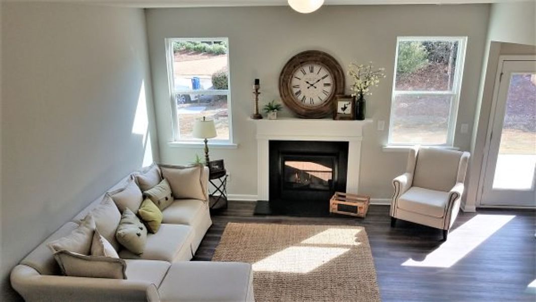 Representative furnished interior of a home built from the Emory by Piedmont Residential in Falls Creek, Flowery Branch (Image 10).