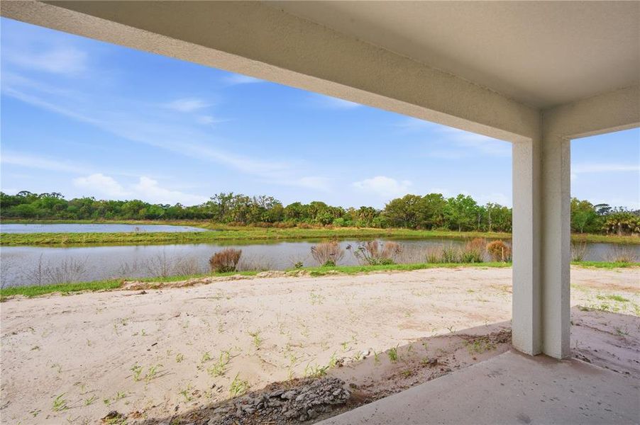 Exterior details and patio area of a home in Estates at Rivers Edge, Parrish (Image 3).