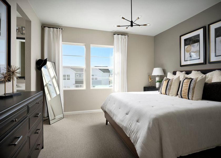 Representative furnished interior of a home built from the M by Tri Pointe Homes in Candelas Townhomes, Arvada (Image 9).